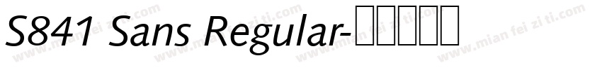 S841 Sans Regular字体转换